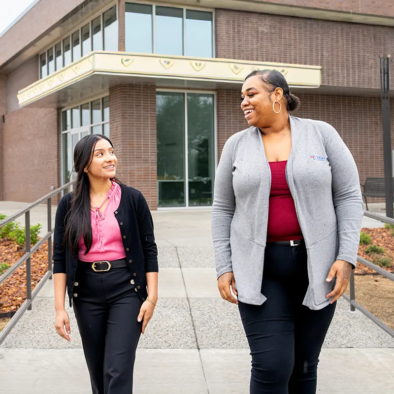 Students walking on campus